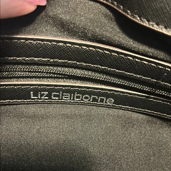 Liz Claiborne Brown Clutch with Elegant Gold Details - Picture 3 of 3